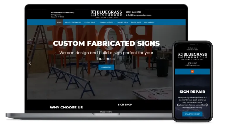 Bluegrass Signs website