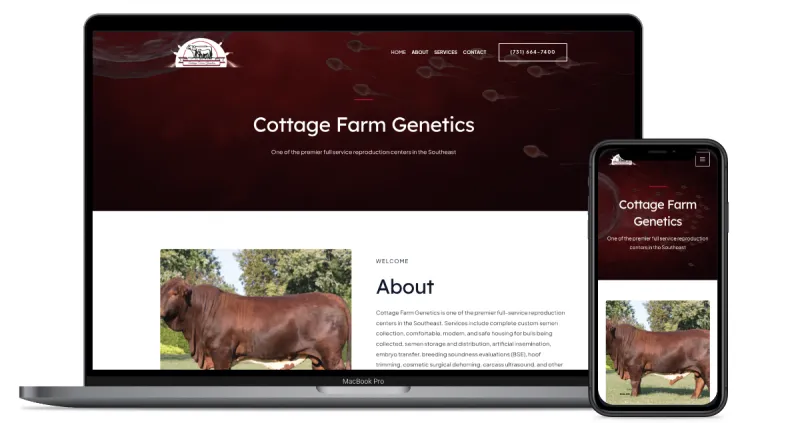 Cottage Farm Genetics website