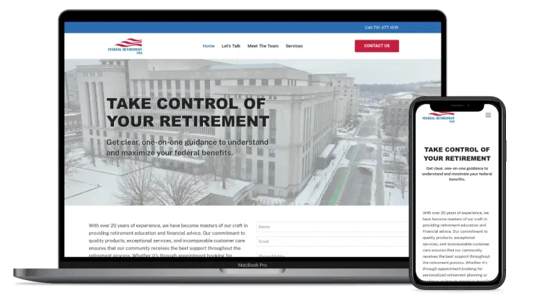 Federal Retirement Group website designed by Roe Digital