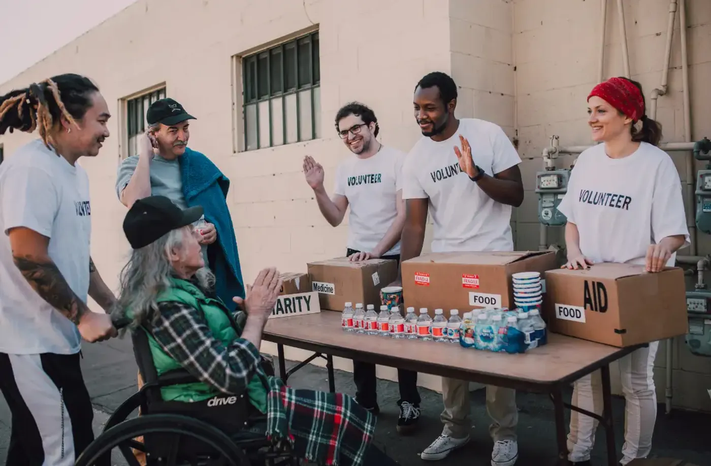 Community organization volunteers