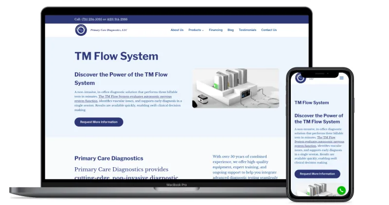 Primary Care Diagnostics website