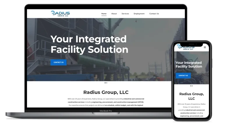 Radius Group website