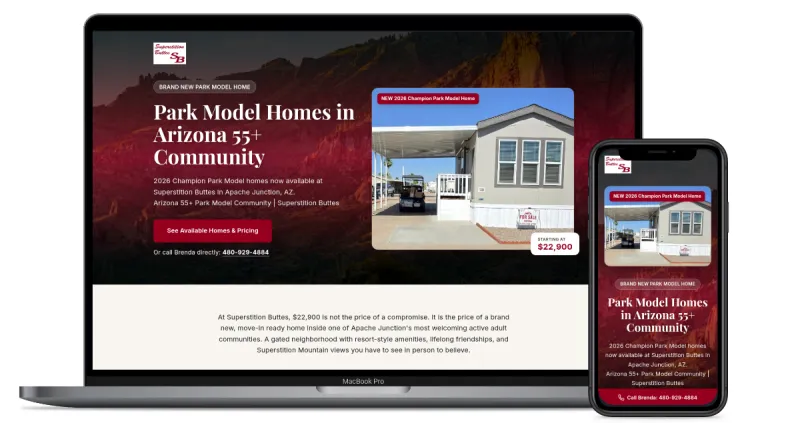 Superstition Buttes landing page