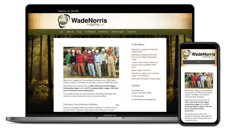 Wade Norris Logging website