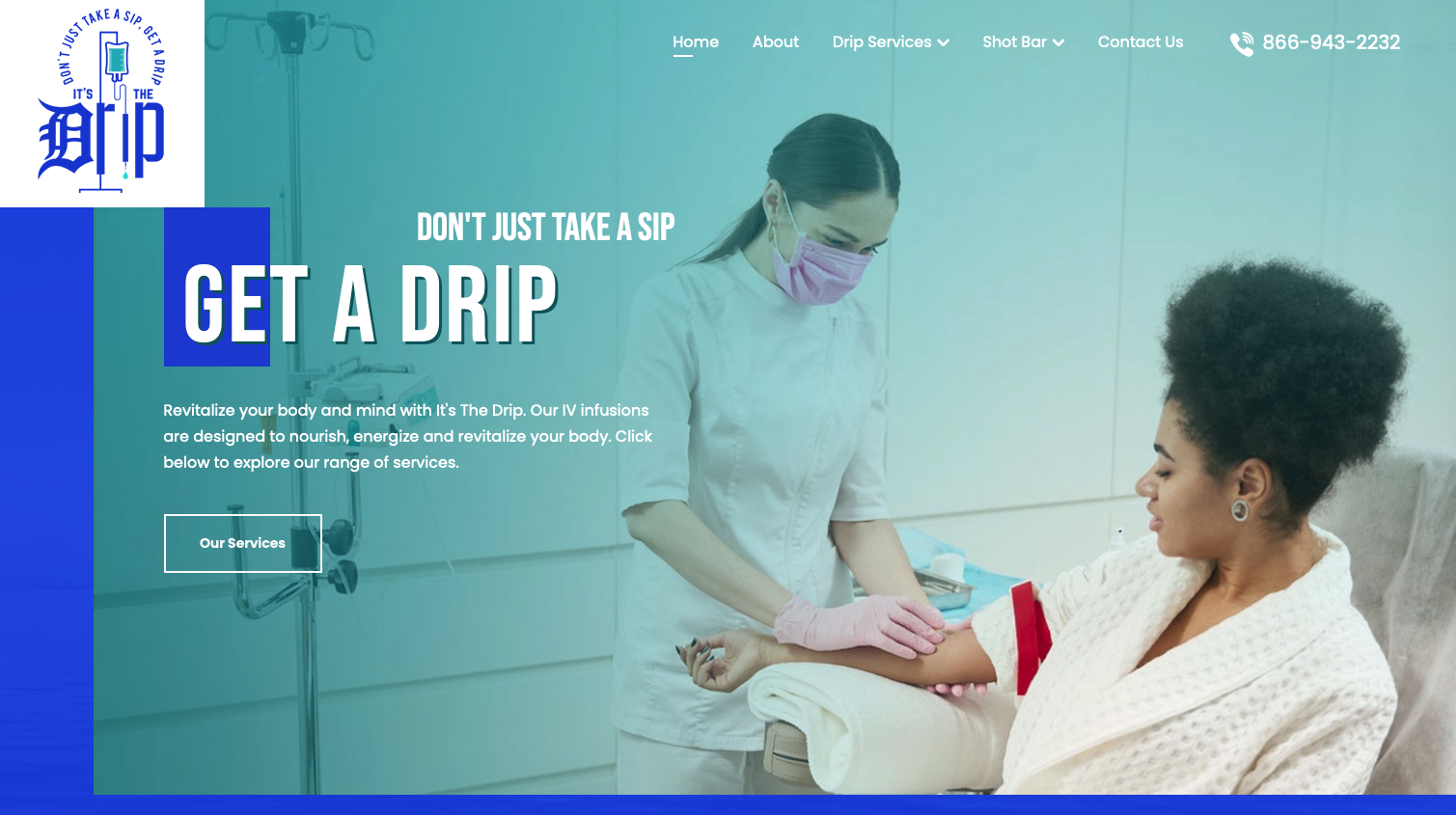 it's the drip website homepage banner